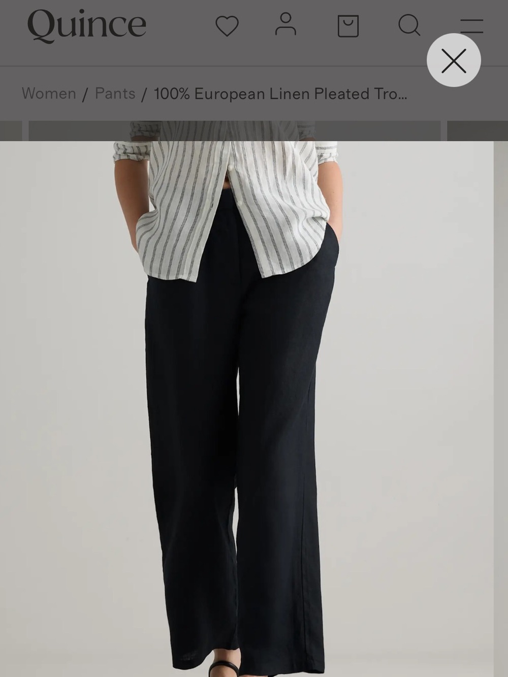 Quince 100% linen trouser pant. Sz 6